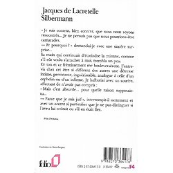 "Silbermann" Jacques de Lacretelle/ Très bon état/ 1999/ Livre poche