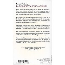 "La dernière valse de Mathilda" Tamara McKinley/ Bon état d'usage/ 2007/ Archi poche