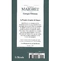 "La première enquête de Maigret" Georges Simenon/ Comme neuf/ 2020/ Livre relié