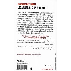 "Les jumeaux de Piolenc" Sandrine Destombes/ Comme neuf/ 2020/ Livre poche 