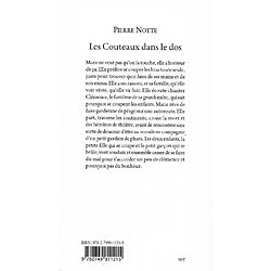 "Les Couteaux dans le dos" Pierre Notte/ Très bon état/ 2009/ Livre poche