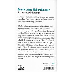 "La carapace de la tortue" Marie-Laure Hubert Nasser/ Bon état/ 2016/ Livre poche