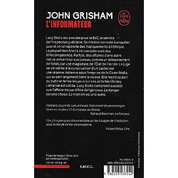 "L'informateur" John Grisham/ Bon état/ 2018/ Livre poche 
