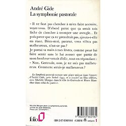 "La symphonie pastorale" André Gide/ Bon état/ Folio/ 1988/ Livre poche