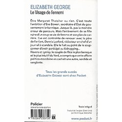 "Le visage de l'ennemi" Elizabeth George/ Excellent état/ 2017/ Livre poche
