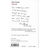 "Journal" Anne Frank/ Pages inédites/ Bon état d'usage/ 2004/ Livre poche 