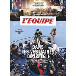 L'EQUIPE MAGAZINE n°1798 31/12/2016  LIZARAZU/ COULISSES TV/ LUCOT/ CALENDRIER 2017