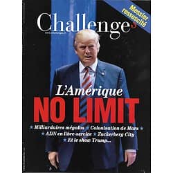CHALLENGES n°496 03/11/2016   L'Amérique, no limit/ Dyson/ Messier/ Handicap & emploi