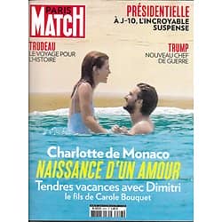 PARIS MATCH N°3543 13 AVRIL 2017  CHARLOTTE DE MONACO/ PRESIDENTIELLE/ TRUDEAU&CANADA/ KAREMBEU/ TRUMP/ DISNEYLAND