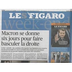 LE FIGARO n°22629 12/05/2017  Candidats législatives/ Le Pape à Fatima/ Protection de Macron/ Déficit de la France/ La Callas