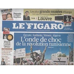 LE FIGARO n°20680 28/01/2011 REVOLUTION TUNISIENNE/ ESPAGNE RETRAITE/ SPECIAL BD/ NEW YORK TIMES