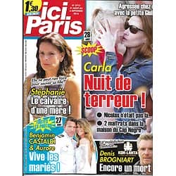ICI PARIS n°3713 31/08/2016  Carla Bruni/ Stéphanie de Monaco/ Denis Brogniart/ Enrico Macias/ Benjamin Castaldi