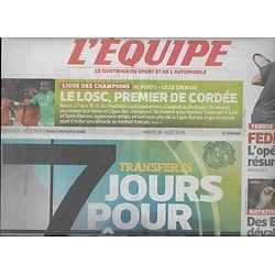 L'EQUIPE n°21954 26/08/2014  Transferts/ Losc/ Federer/ Giroud/ Nicolas Mas/ Fastnet