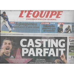 L'EQUIPE n°21957 29/08/2014  PSG tirage parfait/ Thauvin/ Agbegnenou/ Djokovic/ Fofana & Davies/ Viant/ Deschamps