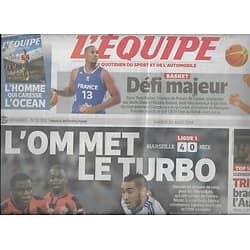 L'EQUIPE n°21958 30/08/2014  l'OM/ Basket France/ Riner/ Trinh-Duc/ Monfils/ Toivonen/ Barguil