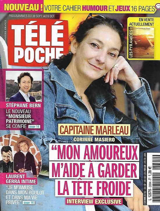 TELE POCHE n°2694 30/09/2017  Corinne Masiero "Capitaine Marleau"/ Stéphane Bern/ Laurent Gerra/ Fanny Agostini