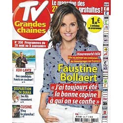 TV GRANDES CHAINES n°350 26/08/2017  Faustine Bollaert/ Koh-Lanta/ Diana-Lady Di