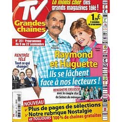 TV GRANDES CHAINES n°351 09/09/2017  Scènes de ménage-Hernandez-M.Game/ Rentrée tv/ C.Bouquet
