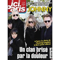 ICI PARIS n°3790 13/12/2017 Numéro souvenir spécial Obsèques de Johnny Hallyday: un clan brisé par la douleur
