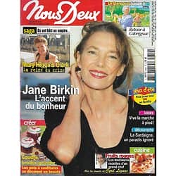 NOUS DEUX n°3079 04/07/2006  Jane Birkin/ Mary Higgins Clark/ Recettes fruits rouges de Lignac