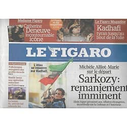 LE FIGARO n°20705 26/02/2011  Révolte en Libye/ Remaniement de Sarkozy/ Nestlé/ Temps forts des Cesars