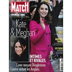 PARIS MATCH n°3586 01/02/2018  Kate Middleton & Meghan Markle/ Les naufragés de la Marne/ Héros du Thalys/ Haute couture/ Jane Goodall