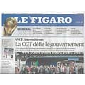 LE FIGARO n°21725 12/06/2014  La CGT défie le gouvernement/ Mondial Brésil/ Mick Jagger/ Ecrivains russes/ Jean d'Ormesson