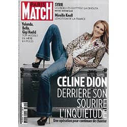 PARIS MATCH n°3595 05/04/2018  Céline Dion: l'inquiétude/ Les Hadid/ Syrie: l'exode/ Meurtre de Mireille Knoll/ Français de la Nouvelle-Orléans/ Proust/ Murakami