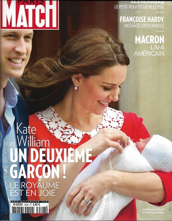 PARIS MATCH n°3598 26/04/2018  2è fils pour Kate&William/ Macron l'ami américain/ Coupe de France: Les herbiers/ Madagascar