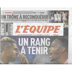 L'EQUIPE n°23158 17/12/2017  Lyon-Marseille/ Tony Yoka/ Gabart/ M.Parra/ C.Bonnet