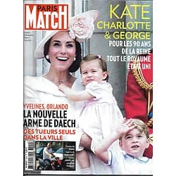 PARIS MATCH n°3500 16/06/2016  Elizabeth II, 90 ans/ Kate Middleton/ Brexit/ Tuerie d'Orlando/ Dalida, la résurrection/ Jacques Chirac, une passion