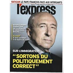 L'EXPRESS n°3507 19/09/2018  Exclusif: Gérard Collomb/ Valls, le changement/ Bercy antifraude/ Ouragan sur le Vatican/ Affaire Pastor