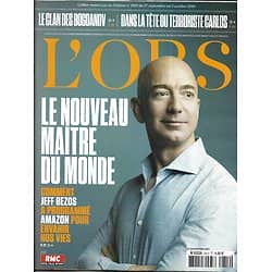 L'OBS n°2812 27/09/2018  Bezos, nouveau maître du monde/ "Bureau des légendes"/ Sexe, race & colonies/ Miossec & Dominique A/ Bogdanov/ Carlos