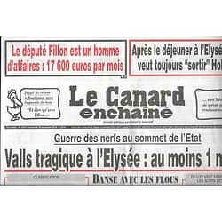 LE CANARD ENCHAINE n°5014 30/11/2016  Valls tragique à l'Elysée: au moins 1 mort!