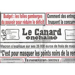 LE CANARD ENCHAINE n°5053 30/08/2017  Macron & ses frais de maquillage/ Livre noir des patrons