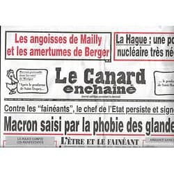 LE CANARD ENCHAINE n°5055 13/09/2017  Macron saisi par la folie des glaneurs!/ la Hague, poubelle nucléaire