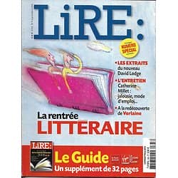 LIRE n°368 septembre 2008  Rentrée littéraire/ Michel Le Bris/ Verlaine/ Catherine Millet/ David Lodge