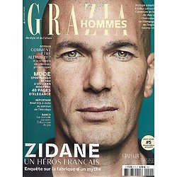 GRAZIA HOMMES n°5 automne-hiver 2018-2019  Zidane, un héros français/ Nouveaux philanthropes/ Mode/ Baie de Cardigan/ Obsession du jeu/ Road trip Himalaya