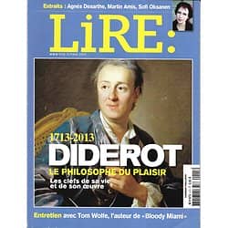 LIRE n°415 mai 2013  Diderot, le philosophe du plaisir/ Tom Wolfe/ Sofi Oksanen/ Joann Sfar/ Alice Munro