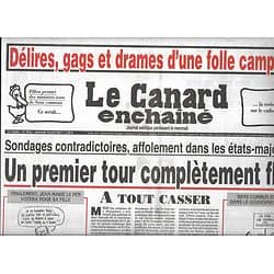 LE CANARD ENCHAINE n°5034 19/04/2017 1er Tour élection présidentielle fou!/ Folle campagne