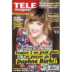 TELE MAGAZINE n°3298 19/01/2019  Daphné Bürki/ Philarmonia/ Batman/ Noguerra/ Lecaron/ Ils vont marquer 2019