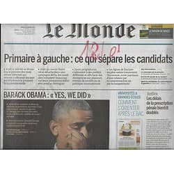 LE MONDE n°22394 12/01/2017  Obama, fin de mandat-le dernier discours/ Primaire à gauche/ Classiques de la littérature en BD
