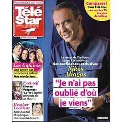 TELE STAR n°2210 09/02/2019  Nikos Aliagas/ Les Enfoirés/ Kristen Vangsness/ Michel Legrand/ Michèle Bernier/ Laura Ingalls