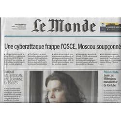 LE MONDE n°22382 29/12/2016  Cyberattaque contre l'OSCE/ Asli Erdogan/ Mélenchon/ Pétrole/ Carrie Fisher