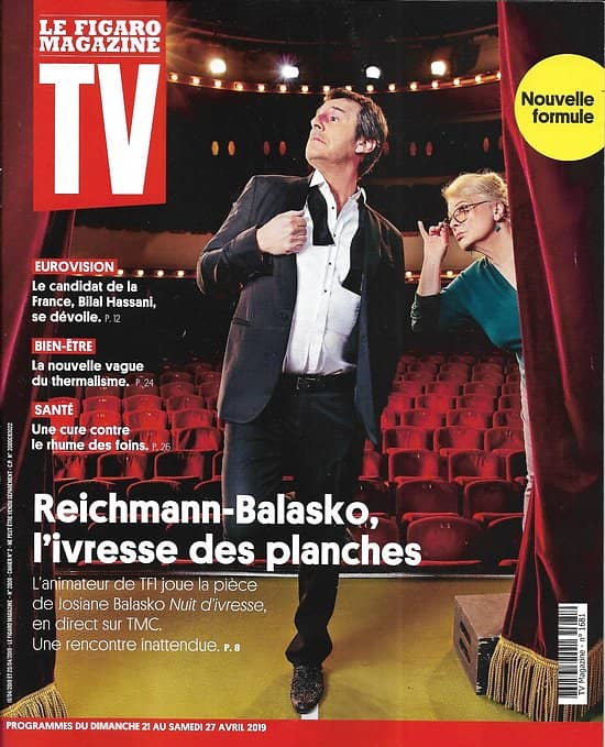 TV MAGAZINE 21/04/2019 n°1681  Reichmann & Balasko/ Bilal Hassani/ Julie Taton/ Eric Antoine/ Uma Thurman