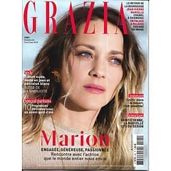 GRAZIA n°491 03/05/2019  Marion Cotillard/ Spécial parfums/ Half Marathon des Sables/ "Mademoiselle Privé"/ Saint-Etienne