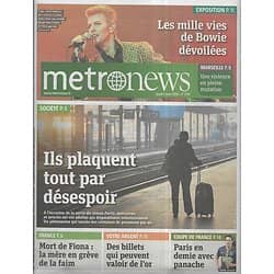 METRO NEWS n°2751 05/03/2015 Les mille vies de David Bowie/ Disparitions volontaires/ Valeur des billets/ PSG