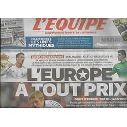 L'EQUIPE n°21860 24/05/2014  Toulon-Saracens/ Real Madrid-Athletico/ Ronaldo/ GP Monaco/ Wawrinka