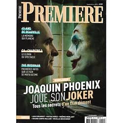 PREMIERE n°499 septembre 2019  Joaquin Phoenix "Joker"/ "Irishman"/ Festival de Deauville/ "ça: chap.2"