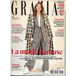 GRAZIA n°507 20/09/2019  Leçon de style italienne/ Chiara Ferragni/ Spécial déco/ Downton Abbey/ Coliving/ Festival de Deauville